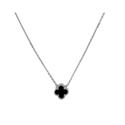 Gargantilla trébol negro