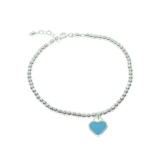 Pulsera esfera lisa corazón
