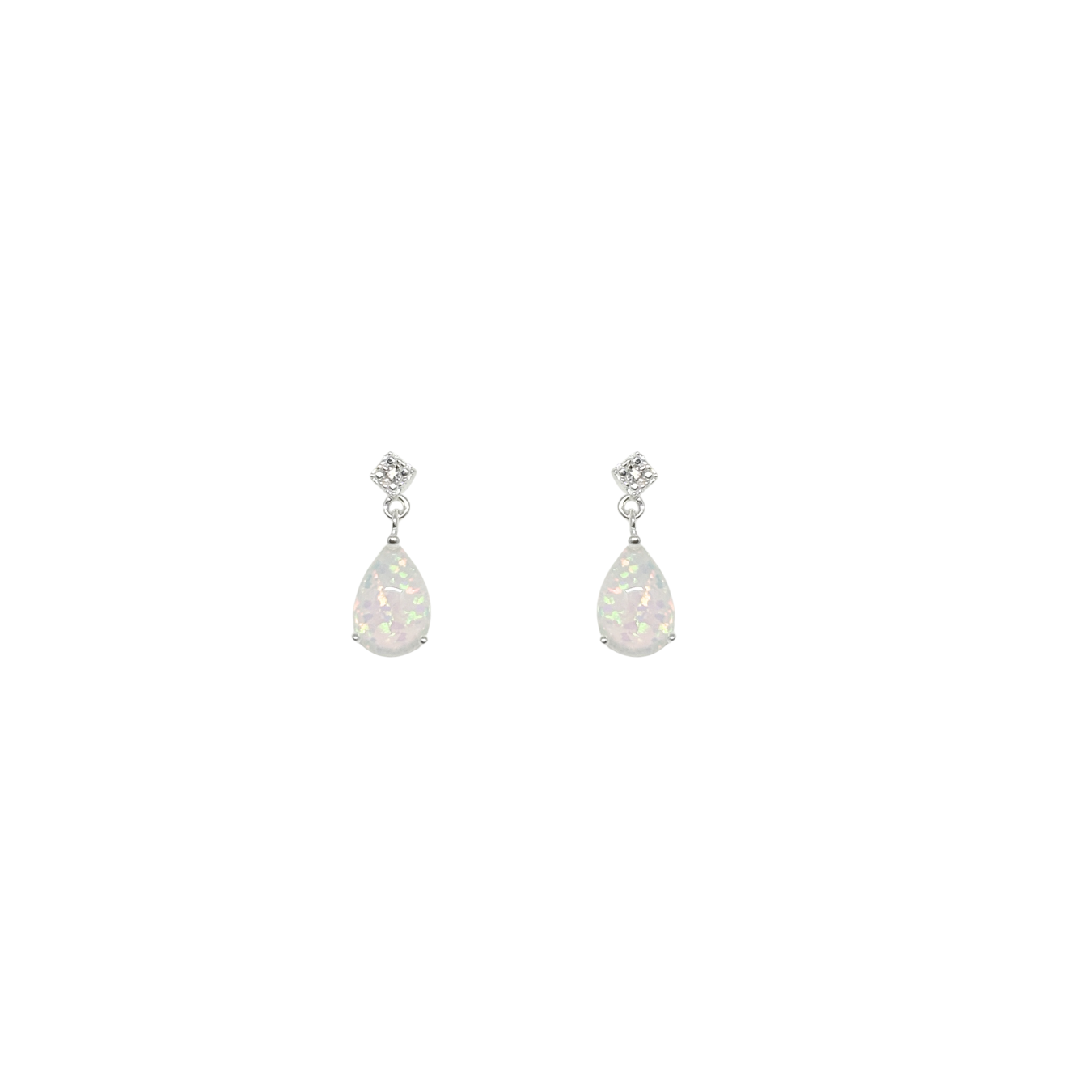 Aretes de gota ópalo