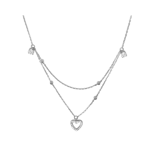 Gargantilla de corazón doble