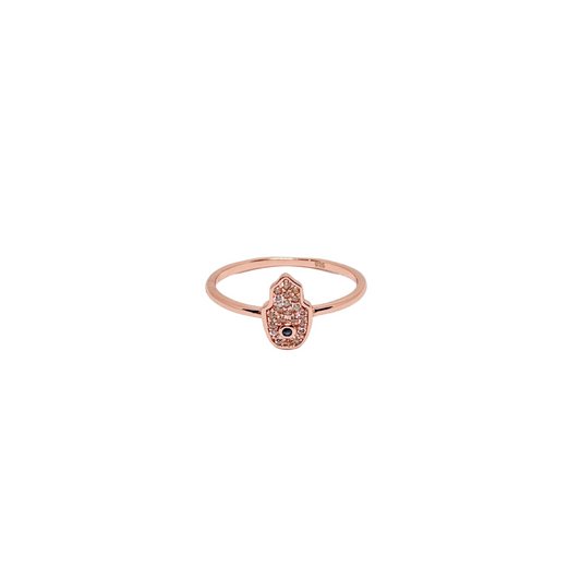 Anillo mano de Fátima rosa