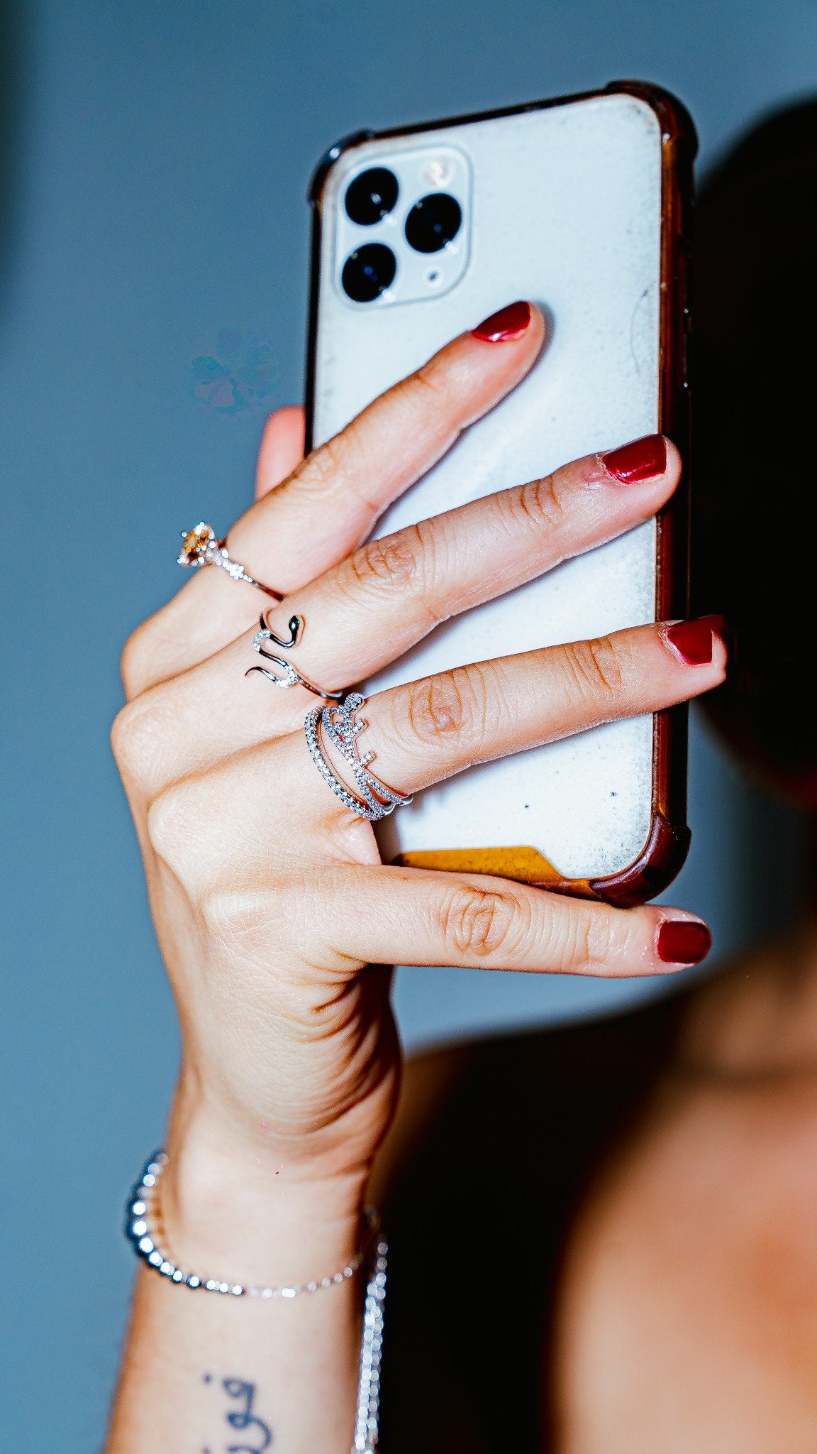 Anillo serpiente fino