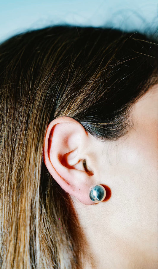 Broqueles esfera lisa grande