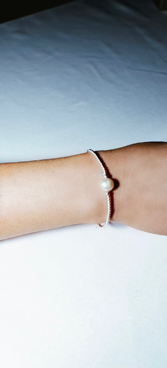 Pulsera esfera perla