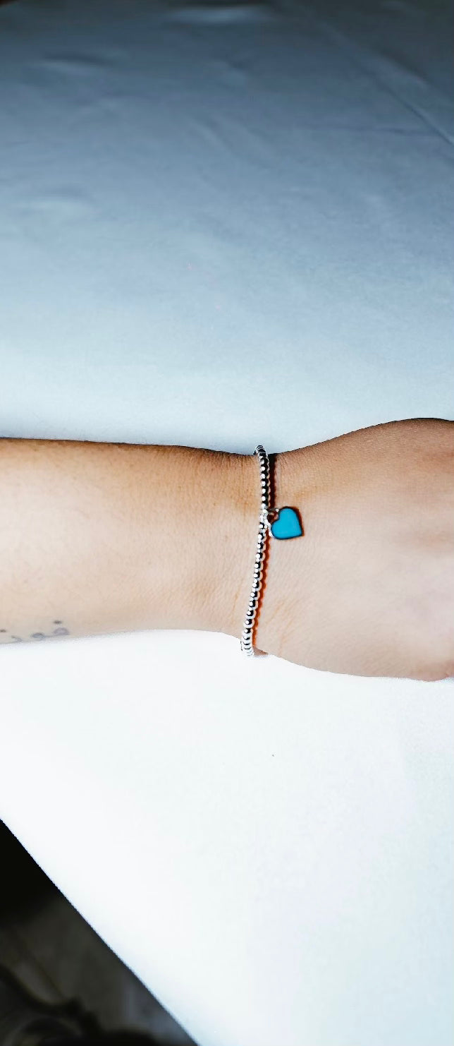 Pulsera esfera lisa corazón