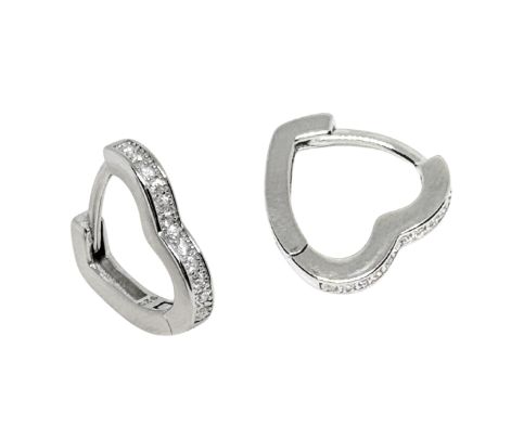 Huggies silueta corazón circonia