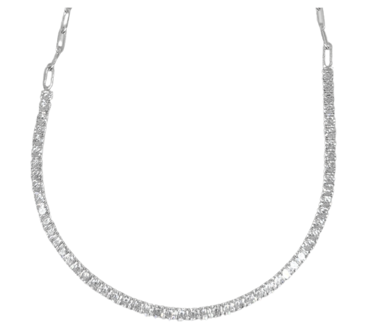 Gargantilla Tenis reluciente blanca