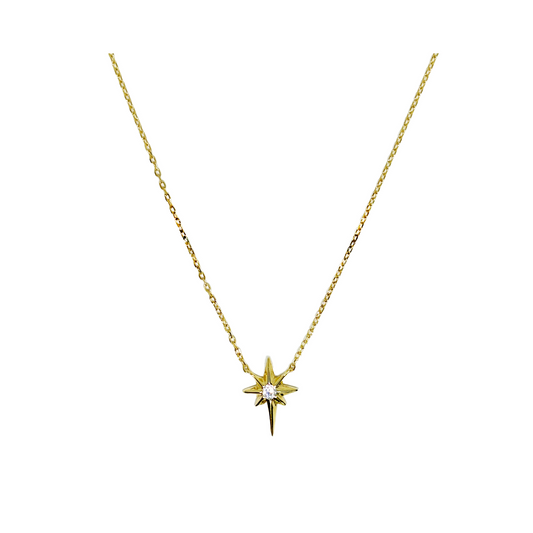 Gargantilla estrella dorado
