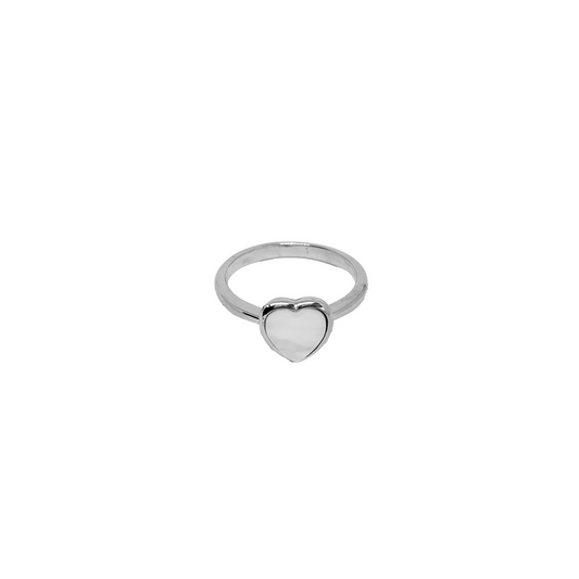 Anillo corazón madreperla