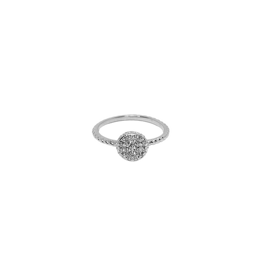 Anillo círculo circonias