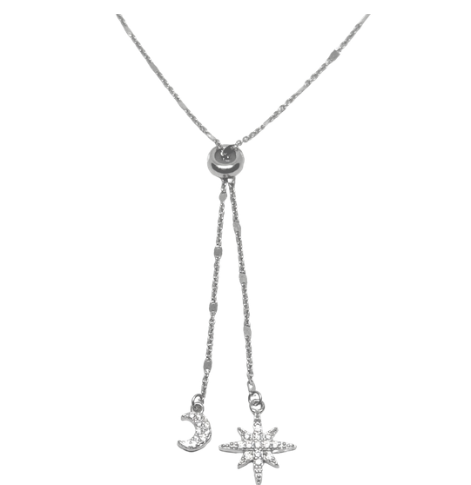 Gargantilla estrellas y luna pavé
