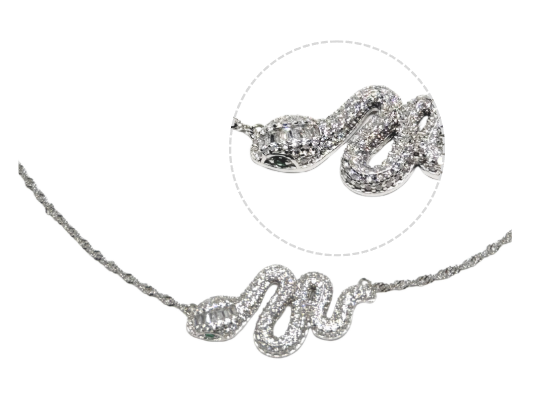 Gargantilla serpiente pavé