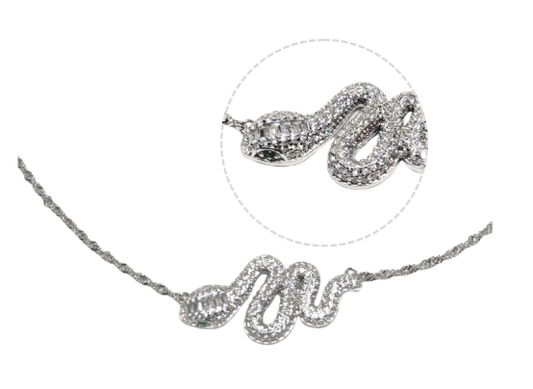 Gargantilla serpiente pavé
