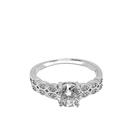 Anillo circonias promesa