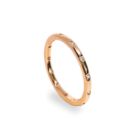 Anillo liso esencial rosa